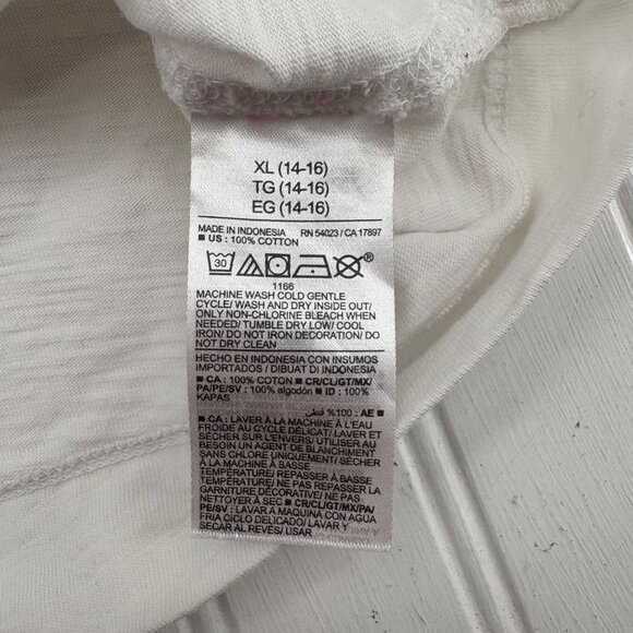 Old Navy XL White Make Your Own Sunshine T-Shirt Cropped Rainbow Graphic - Picture 3 of 6